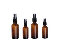 Ipetboom 10Pcs Portable Refillable Glass Spray Bottles Tawny Small Empty Mist Sprayers for Perfume Makeup Skincare and Travel Use with Leakproof Plastic Nozzles