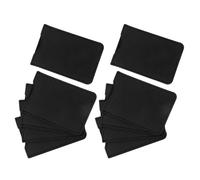 Ipetboom 10Pcs PU Leather Tweezers Storage Pouch and Hair Comb Organizer Set, Black Textured Eyelash Tweezer Holder Compact Travel Case for Makeup Artists and Salon Use