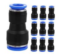 Ipetboom 10pcs Push to Connect Fittings Pneumatic Plastic Connectors for Air Compressor Plastic Steel Material Leak Resistant Secure Connection for Mechanic and Engineering Use