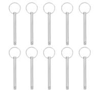 Ipetboom 10Pcs Quick Release Lynch Pins with Pull Ring and Steel Ball, 6X70Mm Locking Towbar Pins for Trailer, Lawn Tractor Hitch, and Marine Cargo Safety