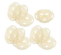 Ipetboom 10pcs Reusable Silicone Face Mask Covers with Stretchable Ear Hooks, Non-slip Sheet Essence Locking Skin Care Mask for Facial Moisturizing and Puffiness Relief