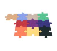 Ipetboom 10pcs Self Adhesive Puzzle Felt Board Tiles for Wall Decoration DIY Photo Background Indoor Bulletin Display Puzzle Wall Art for Home Office and Easy to Install