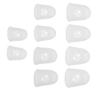Ipetboom 10pcs Silicone Thumb Protectors for Kalimba Elastic Finger Covers Transparent Flexible Finger Sleeves for Music Players and Craft Use