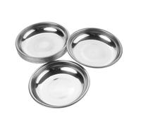 Ipetboom 10pcs Stainless Steel Plate Color Snack Serving Seasoning Bowls Sushi Dipping Dish Condiment Party Mini Round Sauce Dipping Bowls Side Dish Serve Containers Gold Silver