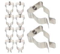 Ipetboom 10pcs Stainless Steel Window Well Spring Clips Fixing Kit with Screws and Nuts for Glass Greenhouse and Window Cover Installation Sturdy Accessories for Outdoor and Basement Use