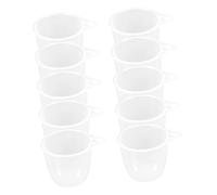 Ipetboom 10pcs Transparent Plastic Rice Cooker Measuring Cups Small Multifunctional Graduated Measure for Dry and Liquid Ingredients Kitchen Baking Tool