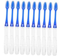 Ipetboom 10pcs Travel Folding Toothbrushes Portable Lightweight Plastic Teeth Brush with Ergonomic Soft Bristles for Camping Business Trip Daily Oral Care