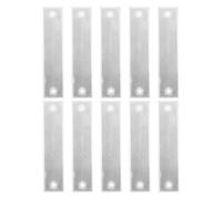 Ipetboom 10pcs White Rectangular Reflective Road Markers 18x4cm, Weather-resistant Highway Safety Reflectors for Driveway, Parking Lot, and Roadside Warning Signs