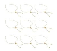 Ipetboom 12 Pcs Adjustable Bracelet Hand Jewelry, Copper Gold Plated Slider Extender Chain, Adjustable Design, Fits Wrist Sizes, for Women, Jewelry Making and Casual Outings