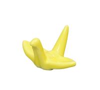Ipetboom 12 Pcs Ceramic Chopsticks Holder with Yellow Paper Crane Design Solid Chopstick Rests for Dining Table Kitchen Banquet Decoration for Household and Hotel Use