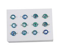 Ipetboom 12 Pcs Chinese Zodiac Color Changing Finger Rings Fashion Accessories Delicate Mood Rings for Women Stylish Gift Jewelry