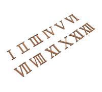 Ipetboom 12 Pieces Wooden Roman Numerals Clock Making Parts DIY Wall Clock Numbers Repairing Accessories for Home Decor
