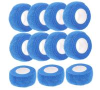 Ipetboom 12 roll Blue Cohesive Non-Woven Self-Adherent Medical Compression Wrap for Sports Injury Support and Wound Dressing Comfortable Stretch Athletic Tape for Home and Outdoor Use
