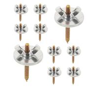 Ipetboom 12 Sets Bird Cage Screws and Nuts for Bird Perch Fixing Accessories Silver Iron Material Secure Fixing and Resistant to Damage for Springboard