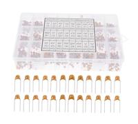 Ipetboom 1200pcs Ceramic Capacitor Kit Assortment Values Monolithic Capacitors Ceramic Iron Material for Electronic Projects Audio Automotive Applications