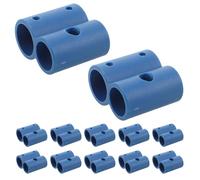 Ipetboom 12Pcs 8-Shaped Plastic Pipe Clamps Toilet Seat Bracket Clamp Replacement Parts for Seniors Bedside Commode Chair Wheelchair Seat Riser 27.5Mm/22Mm Inner Diameter