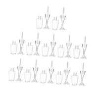 Ipetboom 12pcs 8ml Mini Wine Glass Shaped Empty Lip Gloss Tubes Plastic Lipstick Containers for Travel Sample Cosmetics