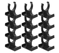 Ipetboom 12Pcs Black PP Plastic Adjustable Kitchen Cabinet Legs Leveler Clips Thickened Furniture Plinth Kick Skirting Board Brackets for Cabinet Support