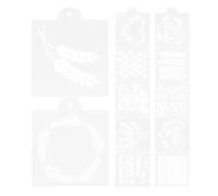 Ipetboom 12Pcs Bread and Cake Decorating Stencils Set with Heart and Designs, Baking Templates for Sourdough Bread, Birthday Cakes, and Cookie Decorating Accessories