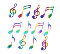 Ipetboom 12pcs Christmas Music Note Charms Hanging Decorations for Tree Festival DIY Pendants Xmas Party Ornaments Colorful Musical Symbols for Holiday Decor