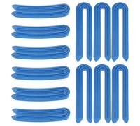 Ipetboom 12pcs Dark Blue U-shaped Thermal Perming Clips, Heat Resistant Salon Hair Clips for Professional Perm Insulation and Styling, Essential Hairdressing Accessories for Barbers