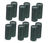 Ipetboom 12pcs Dark Green Kraft Paperboard Tubes Round Refillable Lip Balm Containers for Essential Oil Storage Portable Boxes with Light and Heat Protection for Travel and Gift Packaging
