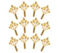 Ipetboom 12pcs Dove Brooch Enamel Alloy Cross Pins Inspirational Accessories for Funeral Clothing Bags Hats Elegant Catholic Dove Pins for Remembrance and Devotion