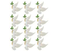 Ipetboom 12pcs Dove Brooch Pin Funeral Memorial Brooch Lapel Pin Mourning Remembrance Day Animal Corsage Jewelry Present