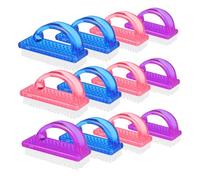 Ipetboom 12pcs Dust Brush Nail Cleaner Scrubber Fingernail Brush Handle Grip for Manicure Pedicure Tools Accessories