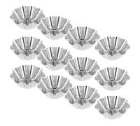 Ipetboom 12Pcs Egg Tart Mould Stainless Steel Mini Tart Tins Baking Cup