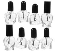 Ipetboom 12pcs Empty Glass Nail Polish Bottle Oblique-shape Nail Polish Supply for Manicure Pedicure Tools Accessories Sub-placed Gels