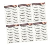 Ipetboom 12pcs Eyebrow Stickers Fake Eyebrow Makeup Brow Sticker for Everyday Use