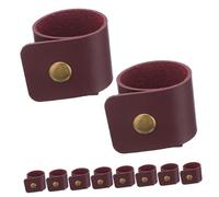 Ipetboom 12pcs Faux Leather Napkin Rings Soft Texture Napkin Holders for Wedding Dinner Party Table Decoration Easy to Clean and Store Suitable for Home Hotel Restaurant Use
