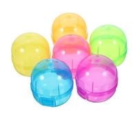 Ipetboom 12pcs Fillable Easter Eggs Empty Round Ball Capsules for Vending Machines Plastic Balls for Parties and Crafting