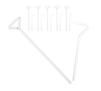 Ipetboom 12pcs Glass Cell Spreaders Triangle and L-shaped Laboratory Glass Applicator Sticks for Petri Dish Colony Spreading Microbiology Supplies Reusable