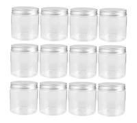 Ipetboom 12Pcs Mini Mason Jars with Silver Aluminum Lids Honey Storage Containers Reusable Food Jars for Jam Syrup Tea Coffee and Cosmetics
