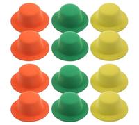 Ipetboom 12pcs Mini Top Hat Hair Clips Cartoon Western Style Duckbill Barrettes in Yellow Green Orange Cute Party Hair Accessories for Halloween Birthday Dress-up Easy Alligator Clip