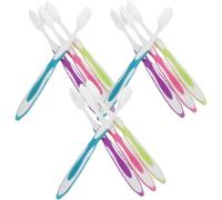 Ipetboom 12pcs Nano Soft Bristle Toothbrush Extra Soft Brush for Adults Large Head Sensitive Gum Care Toothbrush for Home Dorm and Hotel Travel Kit