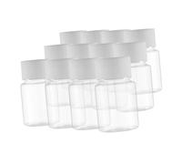 Ipetboom 12pcs Plastic Empty Dispensing Bottles Caps Liquid Solid Separation Bottles for Medicine and Pills Organization