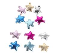 Ipetboom 12pcs PU Leather Star Hair Clips for Lightweight Non Painful Sparkly Barrettes for School Birthday Parties Weddings Comfortable Secure Hold with Shine