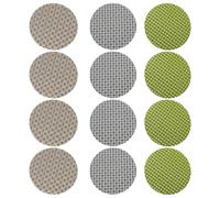 Ipetboom 12pcs Pvc Wine Coaster Set Anti-scald Woven Placemat, Heat Resistant and Washable Table Mats for Kitchen and Dining Use, Comfortable Feel and Sturdy Assorted style