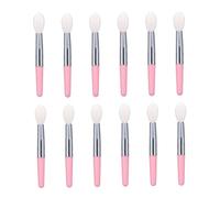 Ipetboom 12pcs Silicone Lip Makeup Applicator Brush Set Lip Brushes for Precise Lipstick Application Portable Easy to Use for Daily Makeup Transparent Handles