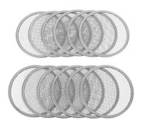 Ipetboom 12pcs Stainless Steel Sprouting Lids Mesh Strainer for Wide Mouth Mason Jars Reusable Filter Screen Caps for Bean Sprout Germination and Kitchen Canning Projects