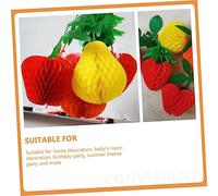 Ipetboom 12pcs Tissue Paper Honeycomb Fruit Hanging Decorations for Party Table Centerpieces and Home Event Unique Fruit Pendants Including Strawberry Pear Orange Apple Pomegranate and
