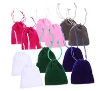 Ipetboom 12Pcs Velvet Drawstring Bags Multi Color Jewelry Storage Pouches Gift Packaging for Party Favors Candy Cookies Lightweight Compact with Smooth Closure for Weddings Birthdays