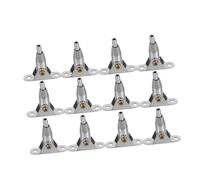 Ipetboom 12pcs Zinc Alloy Wire Rope Hangers Wall Mount Locking Clips Heavy Duty Picture Frame Wire End Brackets for Art Display Easy Installation