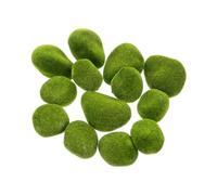 Ipetboom 13pcs Artificial Moss Stones for DIY Micro Landscape Realistic Faux Moss Rocks for Garden Fairy Gardens Bonsai Terrariums Woodland Decor and Crafting
