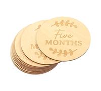 Ipetboom 13pcs Months Wood Disc Delicate Slices Products for Newborn Growth Wooden Cards Household Cards Newborn Accessory to Capture Key Moments