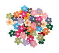 Ipetboom 150pcs Flower Applique Patches Embroidered Cloth Stickers for Bags Shoes Jeans Floral Embroidery Appliques for DIY Clothing Decoration and Repair