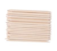 Ipetboom 150pcs Orange Wood Stick Nail Art Double-ended Cuticle Pusher Remover Grooming Tool for Manicure Pedicure Dead Skin Polish Application Sensitive Skin Friendly